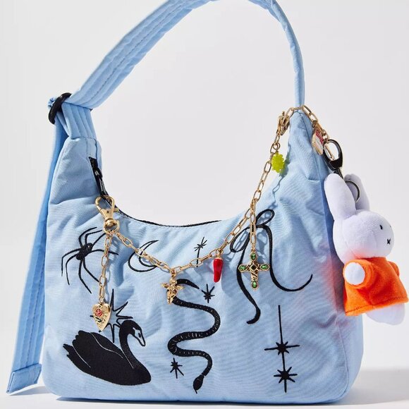 NWT Baggu Mini Nylon Shoulder Bag - Embroidered Ballet Icons - Picture 8 of 8